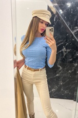 Pleasure To Wear Блуза С 3/4 Ръкав - Blue - Изображение 9