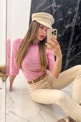 Pleasure To Wear Блуза С 3/4 Ръкав - Light Pink - Изображение 17
