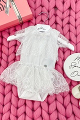 Alessa mini Рокля от бяла дантела - Изображение 4