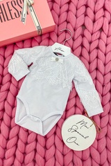 Alessa mini боди с дантела - бяло - Изображение 5