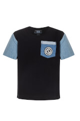 Alessa Mini Denim T-Shirt - Черна - Изображение 6