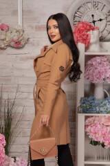 Celebrity Status Тренч - Brown - Изображение 8