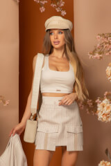 Viral Look Кроп-Топ - Soft Beige - Изображение 11