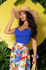 What A Delight Топ - Кобалтово Синьо - Изображение 8
