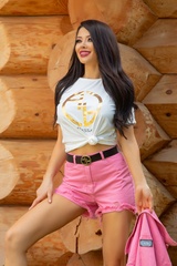 Alessa logo t-shirt - екрю - Изображение 5