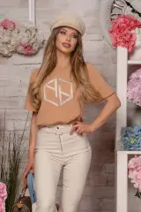 Love Your Way T-Shirt От Памук - Luxury Mocha - Изображение 5