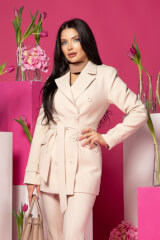 Whispered Elegance Тренч - Soft Beige - Изображение 11