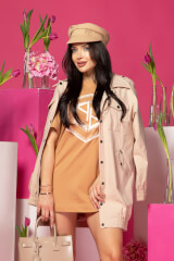 Serene Drift Яке Бомбър - Soft Beige - Изображение 11