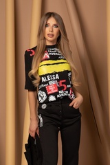 Dangerous Mix T-Shirt От Памук - Black - Изображение 9