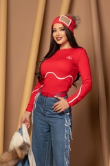 Sweater Weather Пуловер От Плетиво - Red - Изображение 8