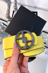 Alessa logo жълт колан - тъмен никел тока - Изображение 2