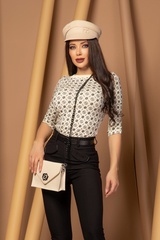 Pleasure To Wear Блуза С 3/4 Ръкав - Champagne - Изображение 8