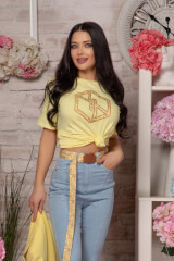 Love Your Way T-Shirt От Памук - Luxury Yellow - Изображение 8