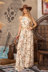 All i want is a yacht maxi рокля - Beige - Изображение 8