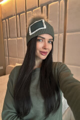Warm Winter Шапка От Плетиво С Естествено Пухче - Military - Изображение 9